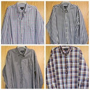 LOT of 4 Scott Barber Long Sleeve Dress Shirts sz XXL